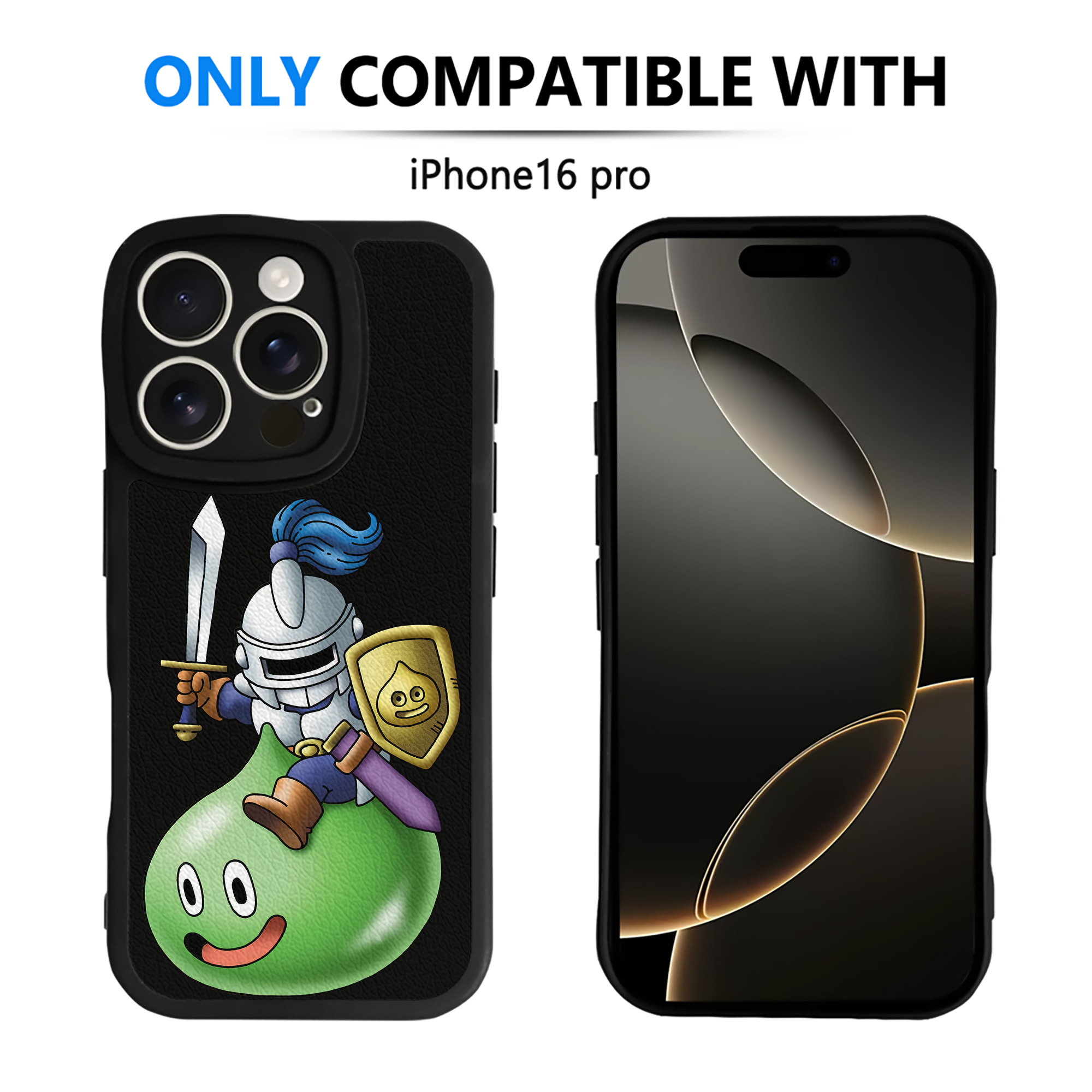 （画像用） ドラゴンクエスト Doragon Kuesuto Dragon Quest 【iPhone 16シリーズ対応】シリコンスマホケース（レザー調） 材質：シリコン
